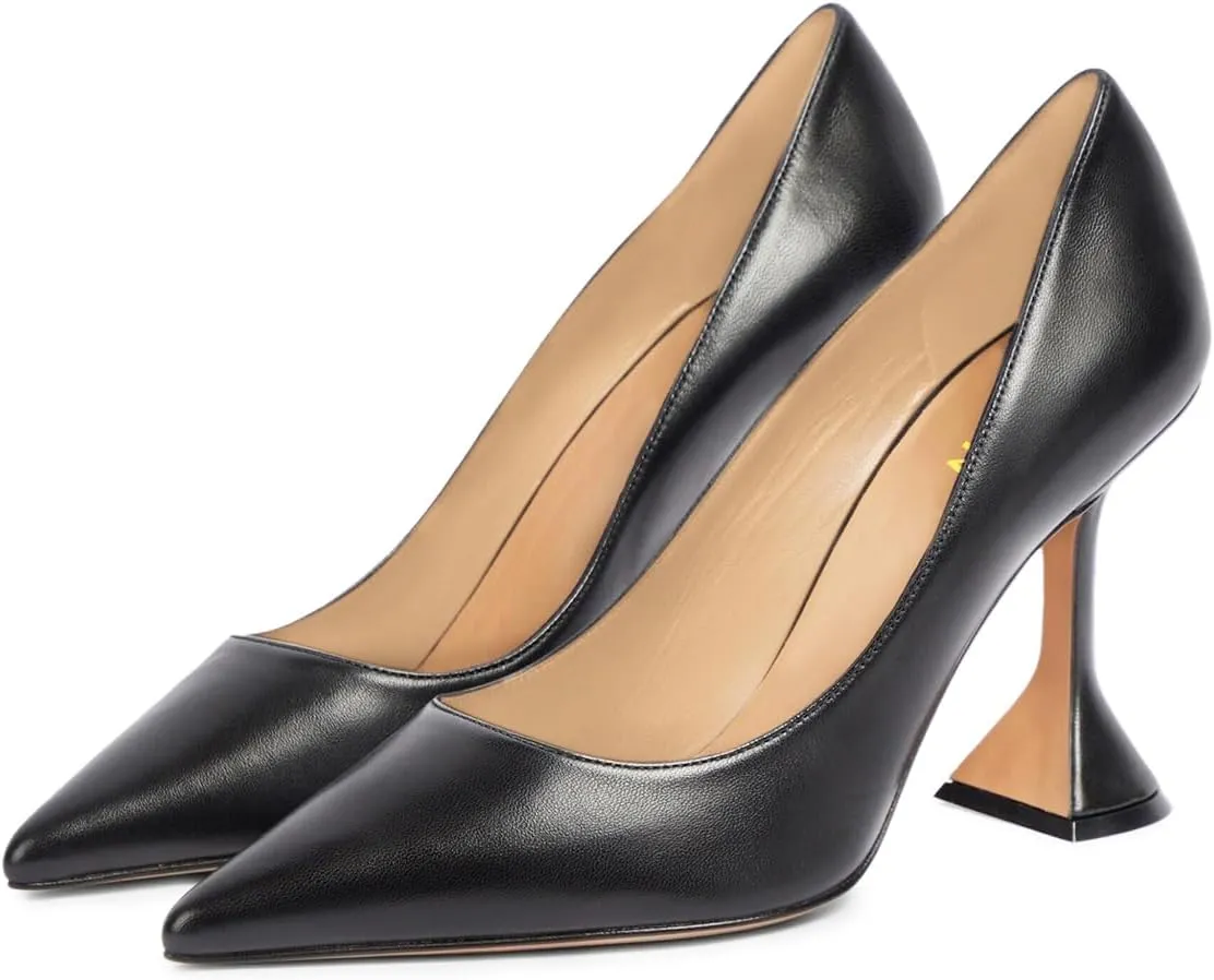 for Party Prom Dress Lady Size 4-16 US YDN decorative Women Pointed Toe Slip on Pumps Special Kitten High Heel Shoe 