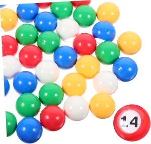 for Raffles ooze inhabit Game and Events Lightweight and Easy to Find SUPVOX 50Pcs Colored Balls for Bingo Bright Entertainment Balls 