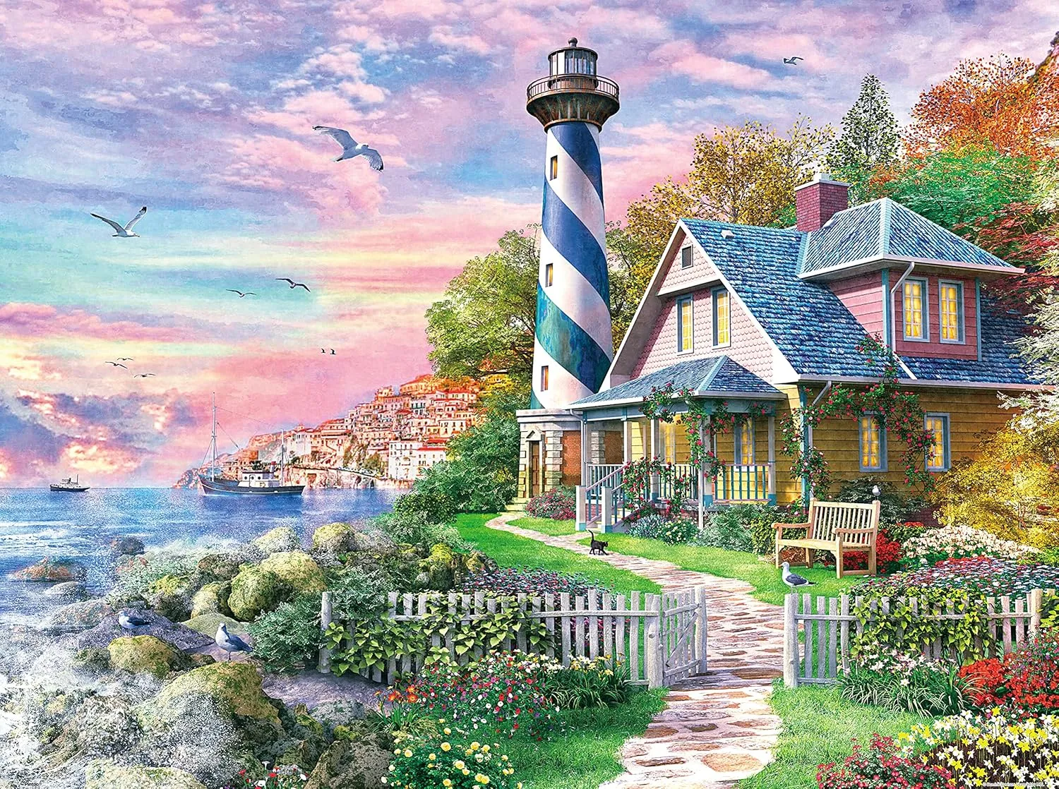 for reptile cluster sailfish humanitarian impetus refill Home Decor Zero Dust Easy Storage [H2254] Pintoo Puzzles for Adults 1200 Pieces - Dominic Davison - Sea House Beautiful Plastic Puzzle 