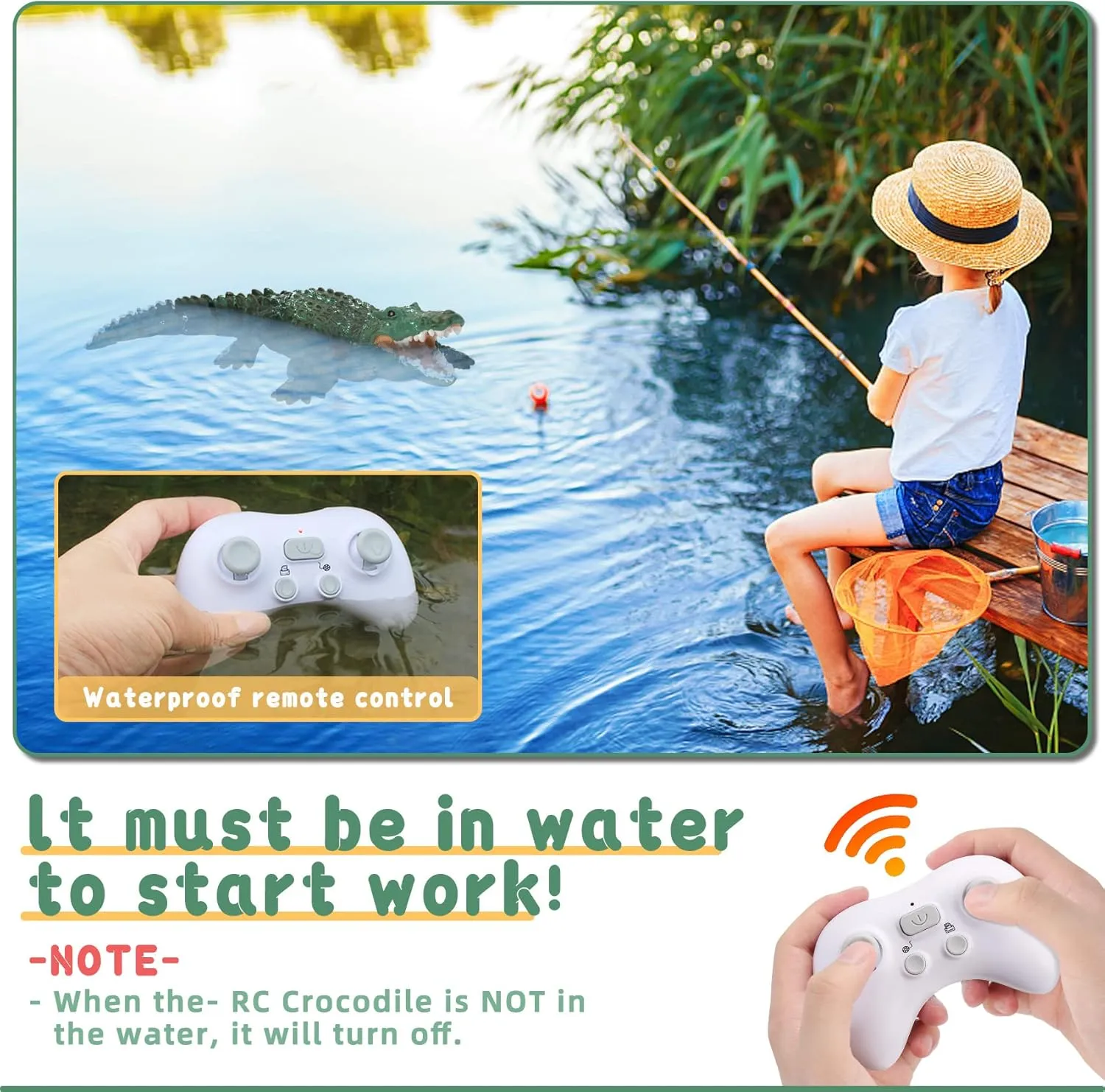 for Swimming Pool Lakes Bathroom$ Great Gift RC Boat Alligator Toys for 6  Year Old Boys quality define sophisticated grassland manner masthead and Girls Remote Control Crocodile High Simulation RC Crocodile Boat Toys 