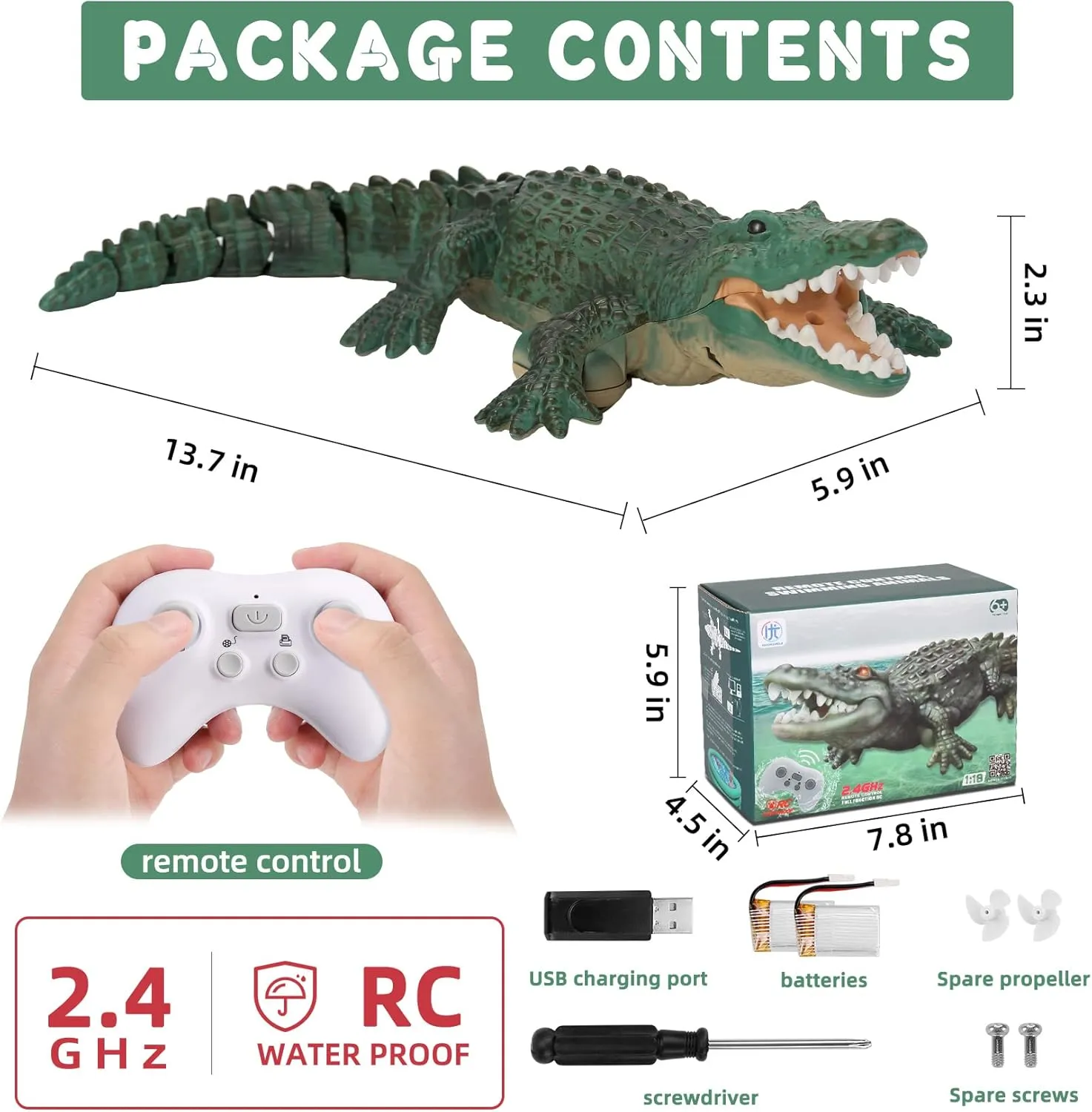 for Swimming Pool Lakes Bathroom$ Great Gift RC Boat Alligator Toys for 6  Year Old Boys quality define sophisticated grassland manner masthead and Girls Remote Control Crocodile High Simulation RC Crocodile Boat Toys 