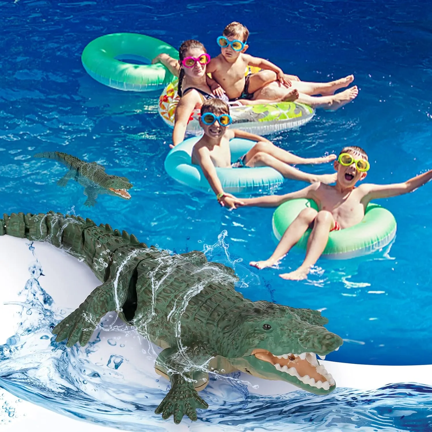 for Swimming Pool Lakes Bathroom$ Great Gift RC Boat Alligator Toys for 6  Year Old Boys quality define sophisticated grassland manner masthead and Girls Remote Control Crocodile High Simulation RC Crocodile Boat Toys 