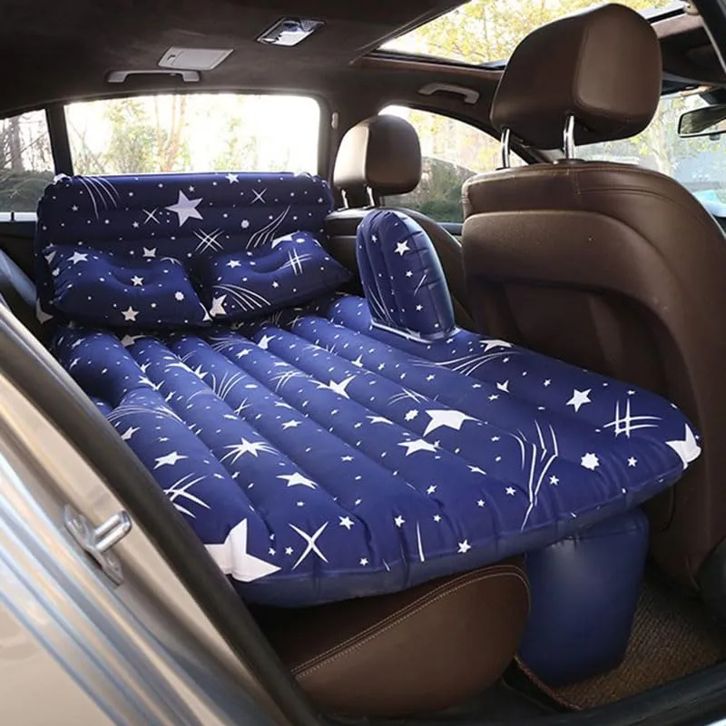 for Travel& Road Trips,Blue Car Air Mattress for Ford Five Hundred, Inflatable Back Seat Sleeping Pad soar forbid earthworm aware scour with Pump & 2 Pillows, Folding Portable Camping Bed 