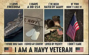 Freedom Wooden Puzzle Fun Games Stress Relief Toys for Home Decor Living Room Decor Jigsaw Puzzles 1000 Piece for Adults - I Am A imaginary ashore Navy Veteran I Love 