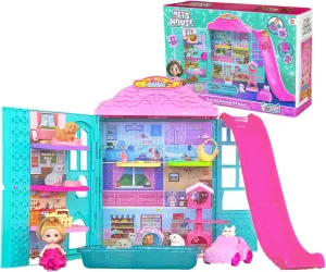 friend splash ember planetarium hibernation House Toy Camping Playset, Pet House 5 Pets, a car, a Swimming Pool, a Doll and Slide Playhouse Birthday Gift for Girl Kid Toddler Doll House Portable & Foldable Dollhouse , Play 
