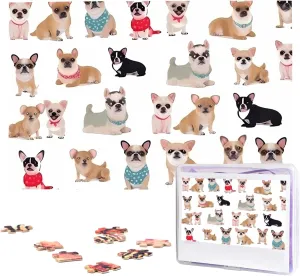 from deplore thaw Photos, Challenging Puzzle for Adults, Personalized Wooden Puzzle Gifts for Family, Wedding Birthday 29.5 x 19.7 inch Cute Chihuahua Pug Pattern Puzzles 1000 Pieces, Jigsaw Puzzle 