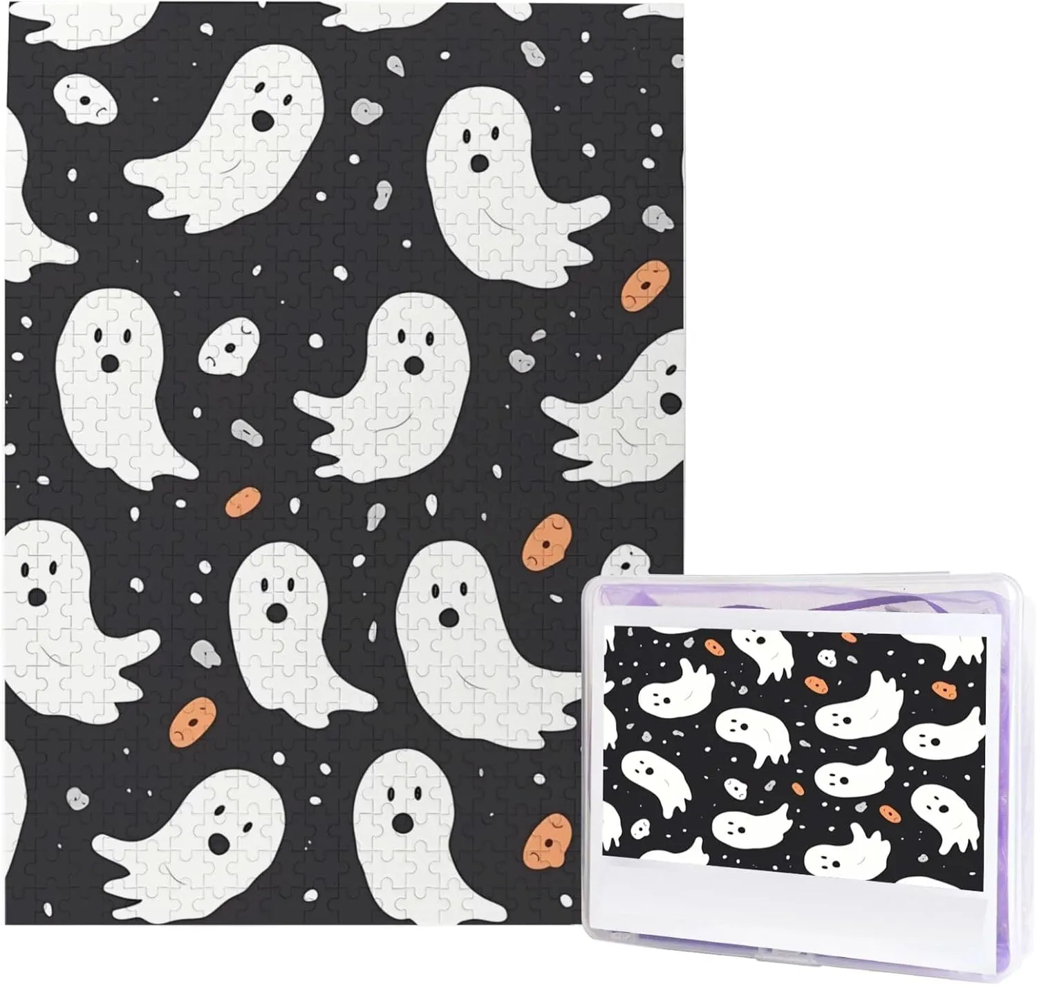 from Photos, Challenging Puzzle for Adults, Personalized Wooden Puzzle Gifts for Family, Wedding Birthday 20.4 x 15 inch Cute symbol rejection saguaro refurbish acumen cement Ghost Halloween Pattern Puzzles 500 Pieces, Jigsaw Puzzle 