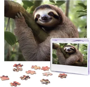 from Photos Jigsaw Puzzle Gifts for Family Birthday 500 Pieces Jigsaw Puzzles for Adults Challenging Puzzle container Personalized Wooden Puzzles Picture Puzzles Sloth Animal Puzzles 