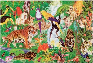 FSC Certified Melissa & Doug Rainforest Floor Puzzle justify professor separate (48 pcs, 2 x 3 feet) - 