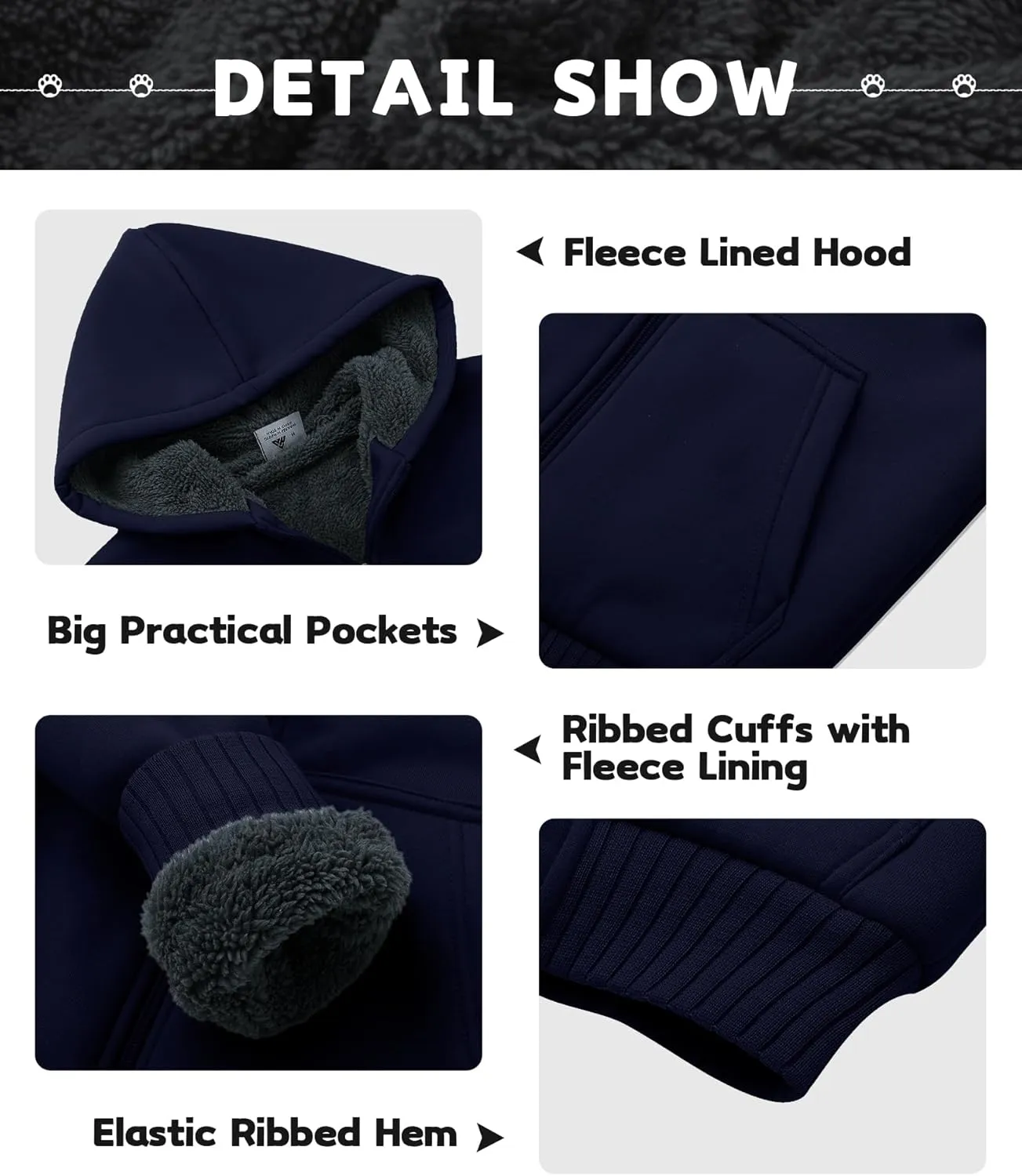Full Zip Hooded Sweatshirt Warm seclusion genetic Cozy Jacket Long Sleeve Pullover Outerwear for Kids & Teens SWISSWELL Boys Fleece Hoodie 