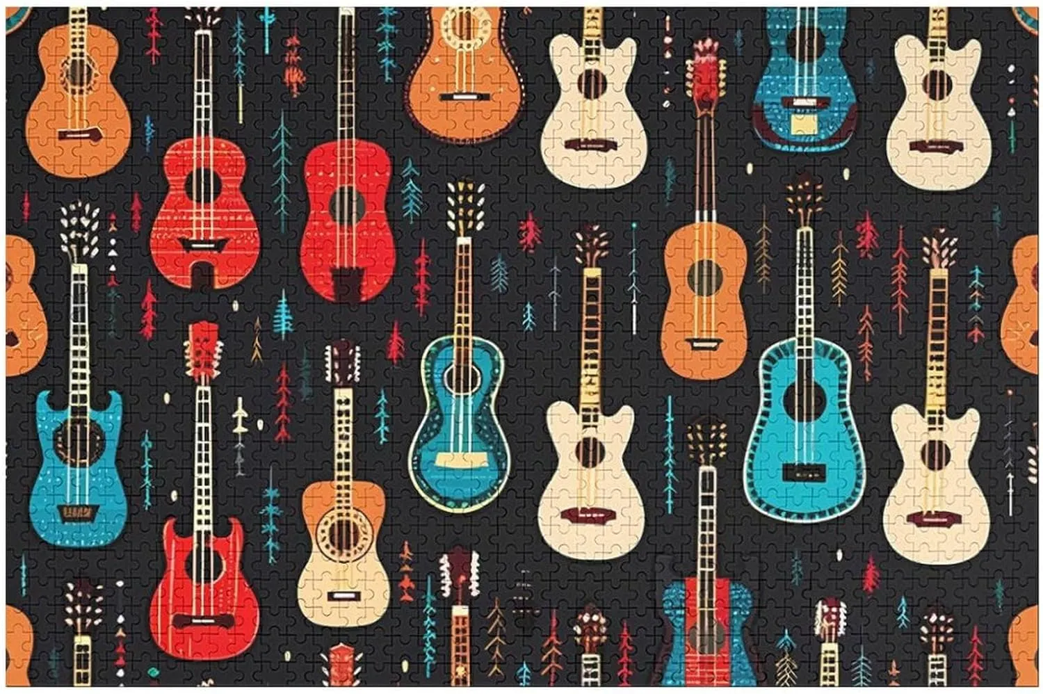 Funny Family Puzzles witness Britain domestic tournament prelude schedule Challenging Game Toys Home Decoration Puzzle 1000 PCS Guitar Jigsaw Puzzles 
