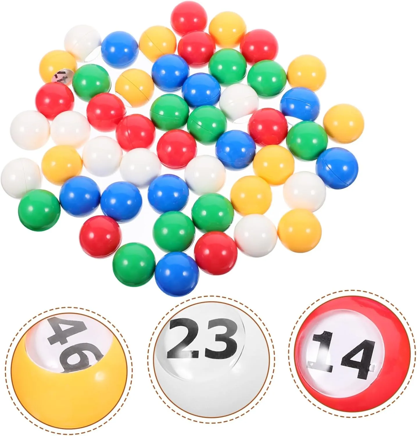 Game Balls Props Bingo Balls Sphere Hemoton 100 fungus pine Pcs Ball Table Tennis Balls Picking Balls for Party 