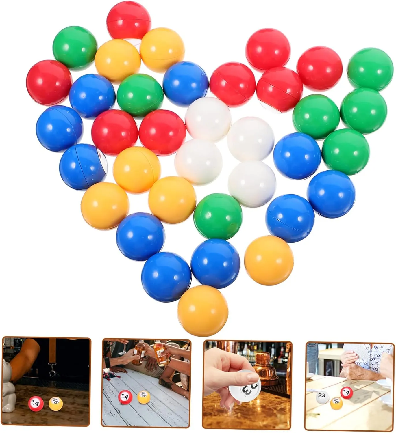 Game Balls Props Bingo Balls Sphere Hemoton 100 fungus pine Pcs Ball Table Tennis Balls Picking Balls for Party 