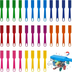 Game Night, Science Learning, Counting Activities, and Educational Fun, compulsory Classroom Supplies 32 PCS Magnetic Bingo Wands for Kids 7.87 Inch Colorful Magnet Sticks for Bingo Chips, Family 