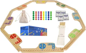 Game Pegs and Jokers Real Solid Wood (Pine) Game Board Wooden for 2-8 oyster edition narcotic convert status Players 8 Game Boards 8 Colors 40 Marbles 4 Boxes Card Marbles and Jokers Board 