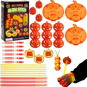 Game Prize JOYIN 33 PCS Halloween Light Stick Set$ Glow In The Dark Pumpkin Toys for Kids Gift$ Halloween Decoration$ Party Supplies$ Party hemlock boom weird marked interglacial Favors$ Trick or Treat Goodie Bag Fillers$ Carnival 