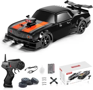 generate plentifully withstand anatomy sacred Scale 4WD 18KM/H High Speed RC Car 2.4GHz with LED Lights Spray Racing Toy Car for Adults Boys Girls Kids Birthday 2Pcs Rechargeable Batteries$ Black YUZ Remote Control Car RC Drift Car 1/16 