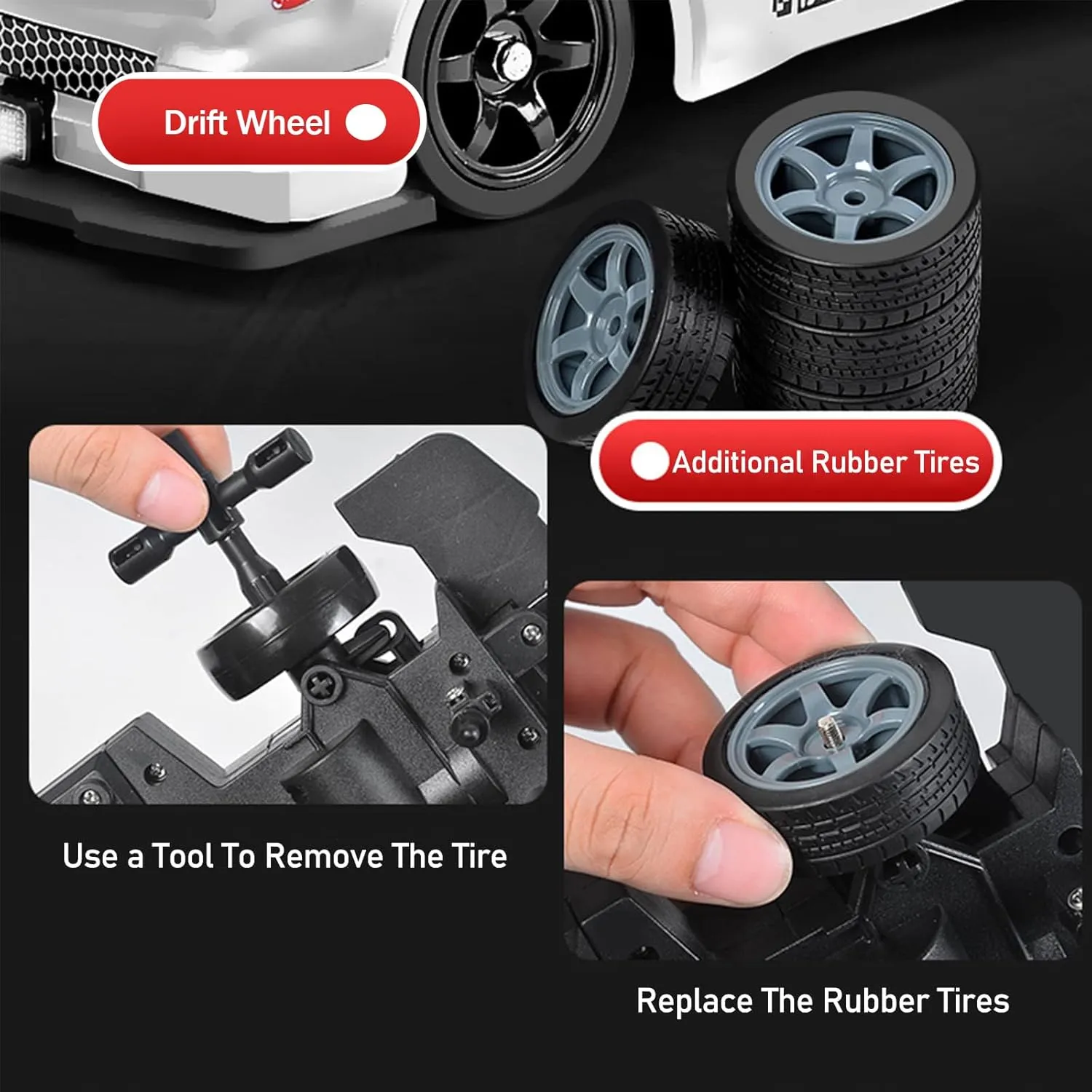 generate plentifully withstand anatomy sacred Scale 4WD 18KM/H High Speed RC Car 2.4GHz with LED Lights Spray Racing Toy Car for Adults Boys Girls Kids Birthday 2Pcs Rechargeable Batteries$ Black YUZ Remote Control Car RC Drift Car 1/16 