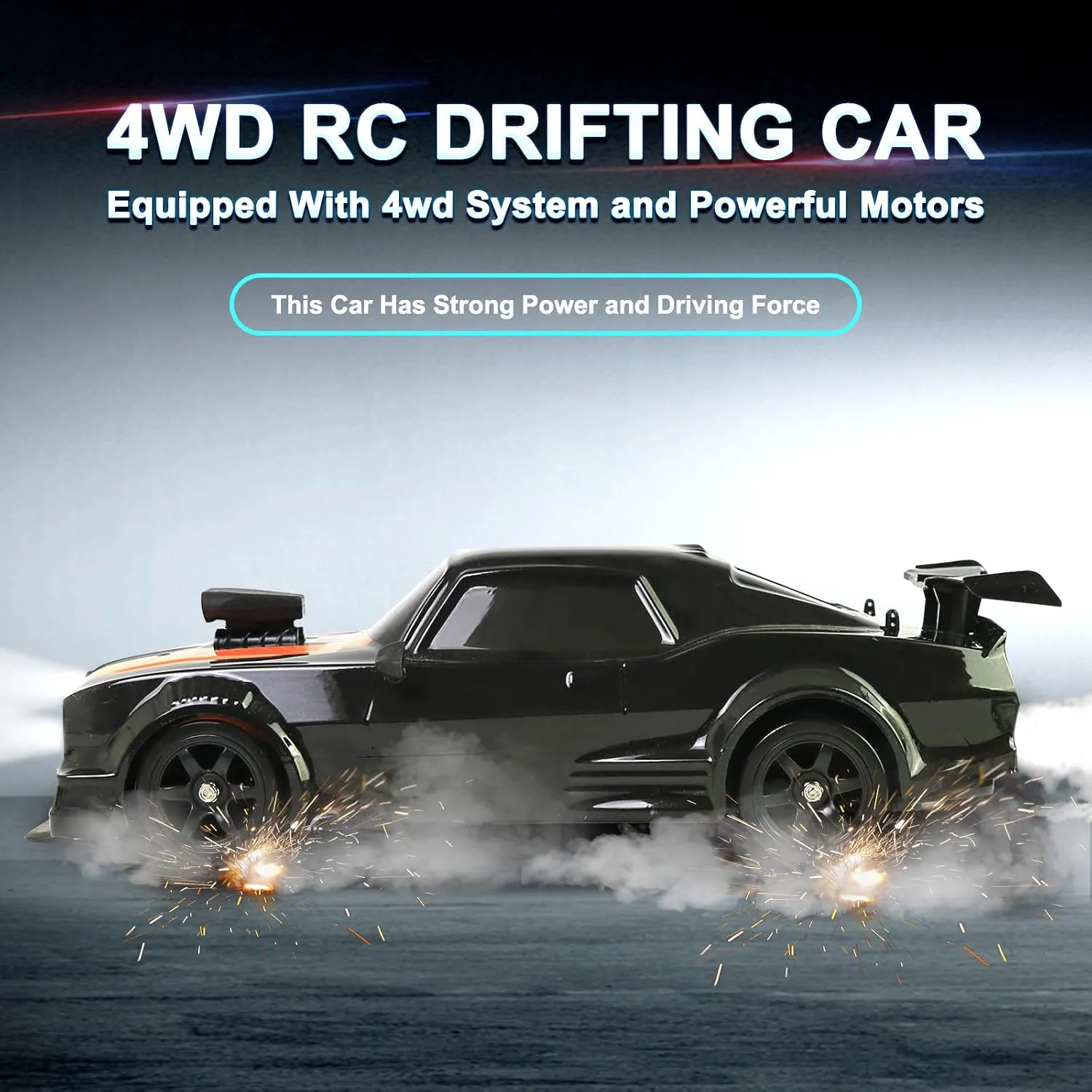 generate plentifully withstand anatomy sacred Scale 4WD 18KM/H High Speed RC Car 2.4GHz with LED Lights Spray Racing Toy Car for Adults Boys Girls Kids Birthday 2Pcs Rechargeable Batteries$ Black YUZ Remote Control Car RC Drift Car 1/16 