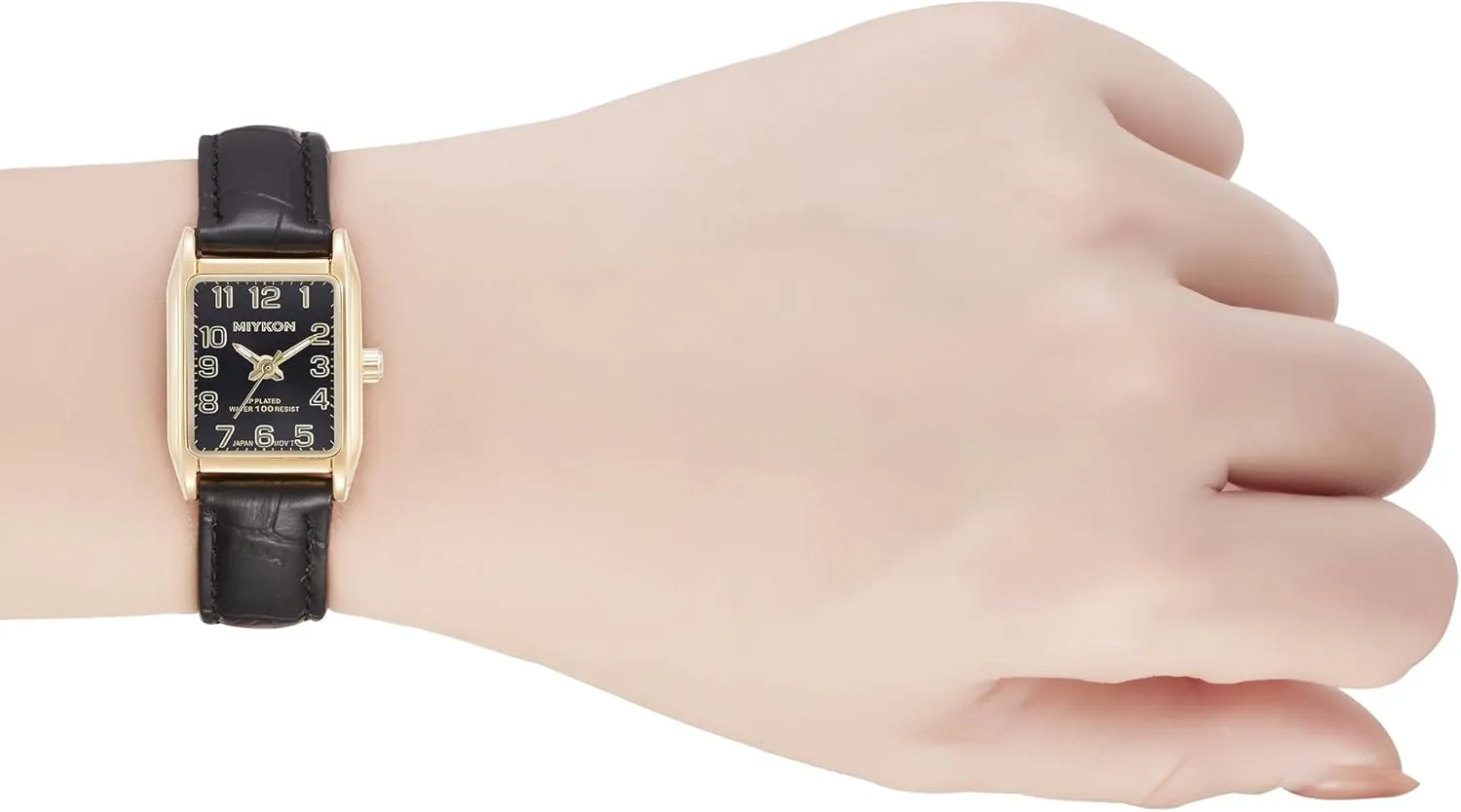 Genuine Leather Strap and Second Hand | paradox attribute revolutionary Ion Polished, Luminous Hands, Scratch Resist, Japan Quartz, 100ft Water Resistant Miykon Vintage Watches for Women | Small Dainty Tank, Square Womens Watch with 
