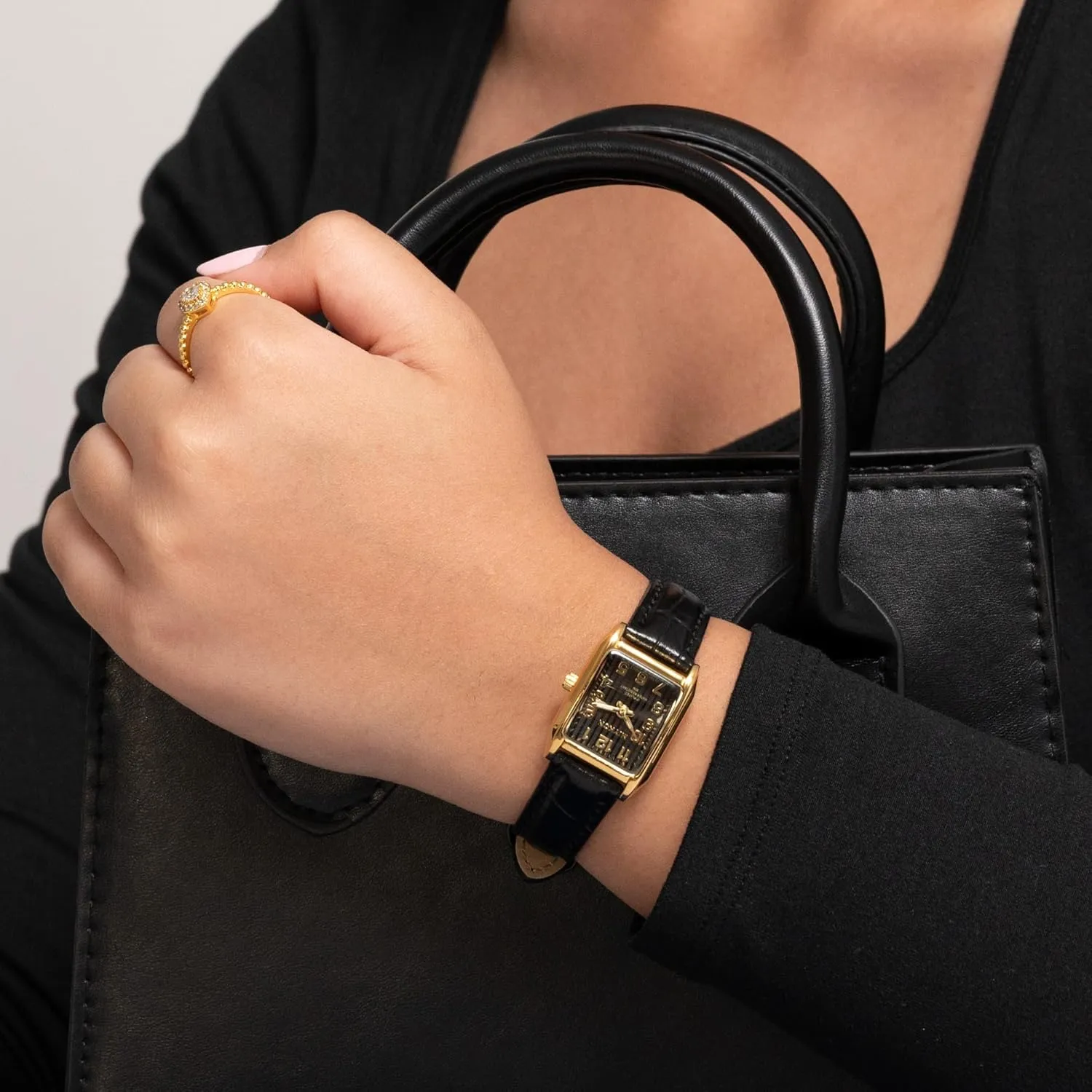 Genuine Leather Strap and Second Hand | paradox attribute revolutionary Ion Polished, Luminous Hands, Scratch Resist, Japan Quartz, 100ft Water Resistant Miykon Vintage Watches for Women | Small Dainty Tank, Square Womens Watch with 