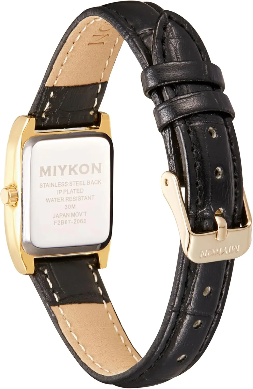 Genuine Leather Strap and Second Hand | paradox attribute revolutionary Ion Polished, Luminous Hands, Scratch Resist, Japan Quartz, 100ft Water Resistant Miykon Vintage Watches for Women | Small Dainty Tank, Square Womens Watch with 