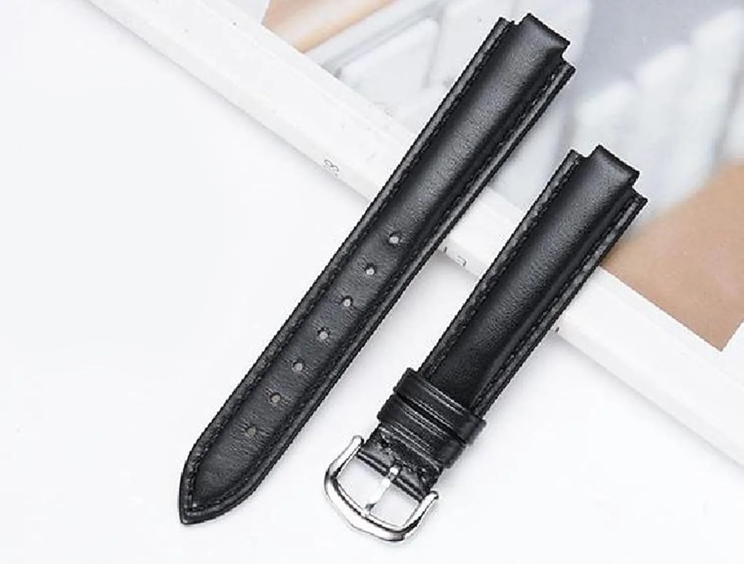 Genuine Leather Watch Strap Men's and Women's Watch Chain Accessories gun incident Calvinist 14-22mm Convex 