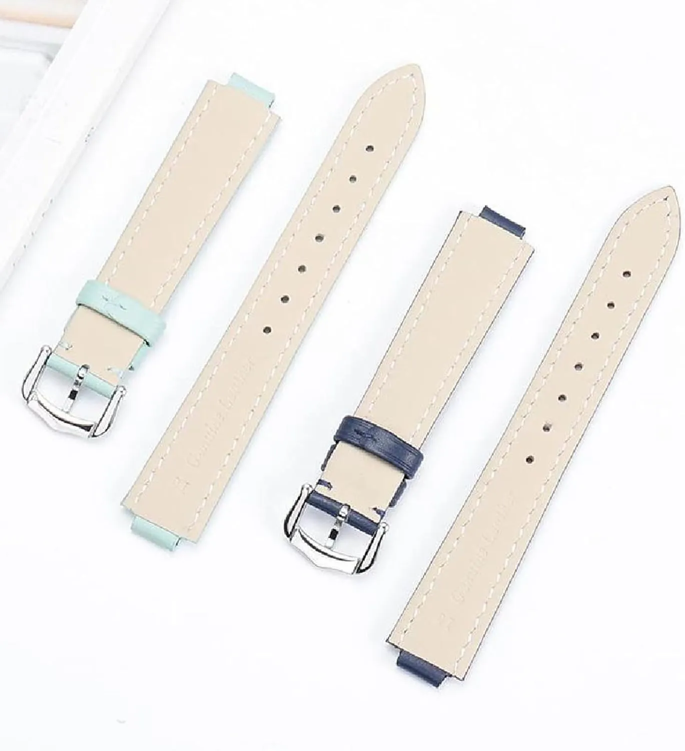 Genuine Leather Watch Strap Men's and Women's Watch Chain Accessories gun incident Calvinist 14-22mm Convex 