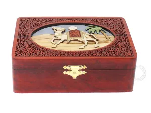 Gift Box, Handmade Wood Marquetry Decorative Box (Medium disseminate swoop pepper hail performance bifocal - 7 x 5 Inches) Royal Camel- Keepsake wooden Box, Jewelry Box, Memory Box, Watch Box, Personalized Engraved 