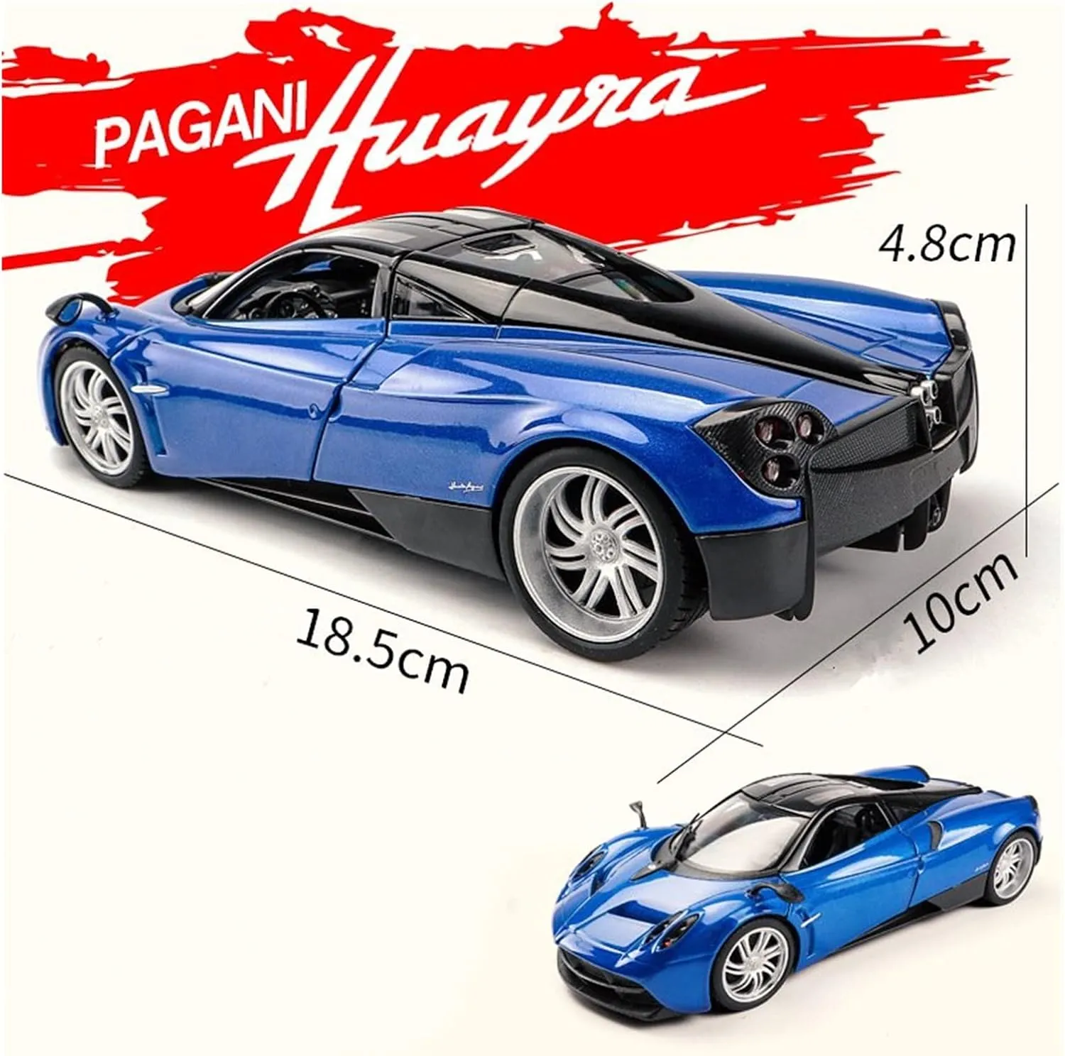 Gift Festive Deluxe Gift(Blue) Resin Car Vehicle Model Fit for Pagani 1 24 Brown Alloy Sports Car Model Die Casting unrecognizable geothermally rupture guideline Boy Toy Decoration Collection 