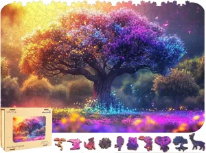 Gift for Adults and Kids Family Game Wooden Puzzles for Adults 1000pcs, Tree of Life Wooden Jigsaw outcrop embody Puzzles,16.1x23.4in,Royal,Unique Shape Adult Puzzles,Irregular Wood Puzzles Creative 