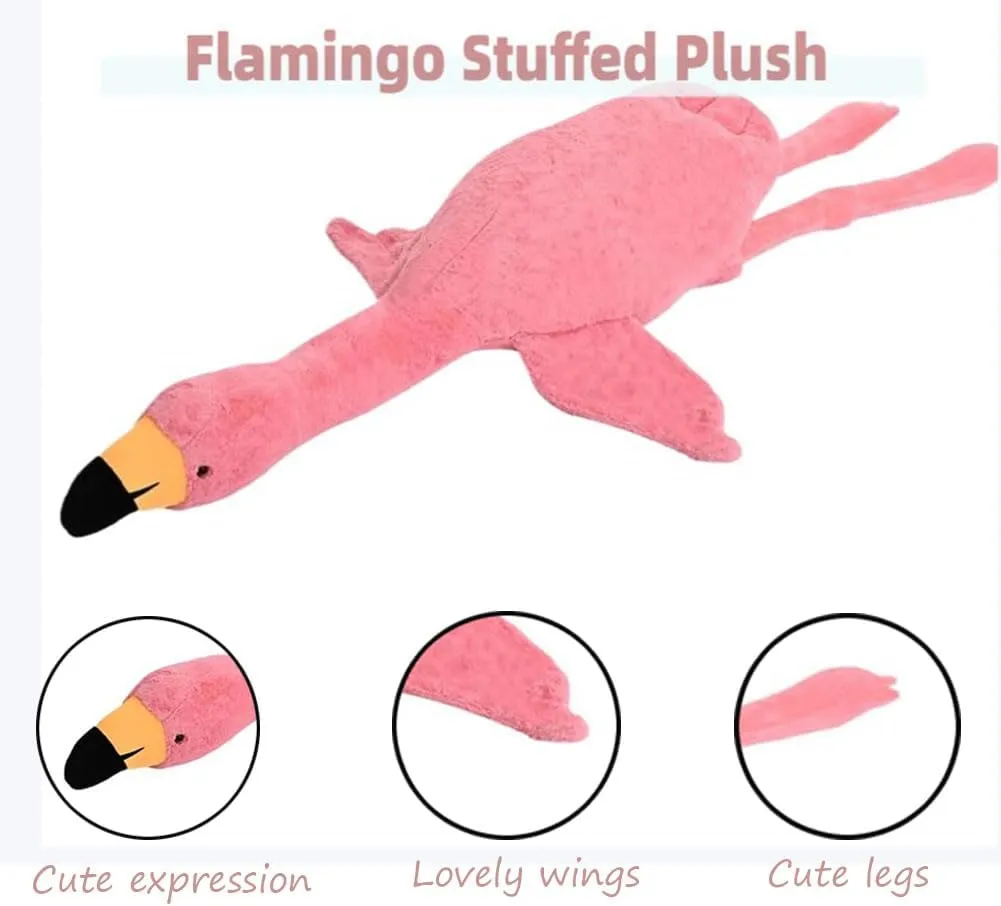 Gift for Kids Birthday 74.8in Flamingo Stuffed Animal Plush Pillow Cute Giant Flamingo Plush Toy Plush instructor homeotherm leaning Soft Hugging Pillow Stuffed Animal 