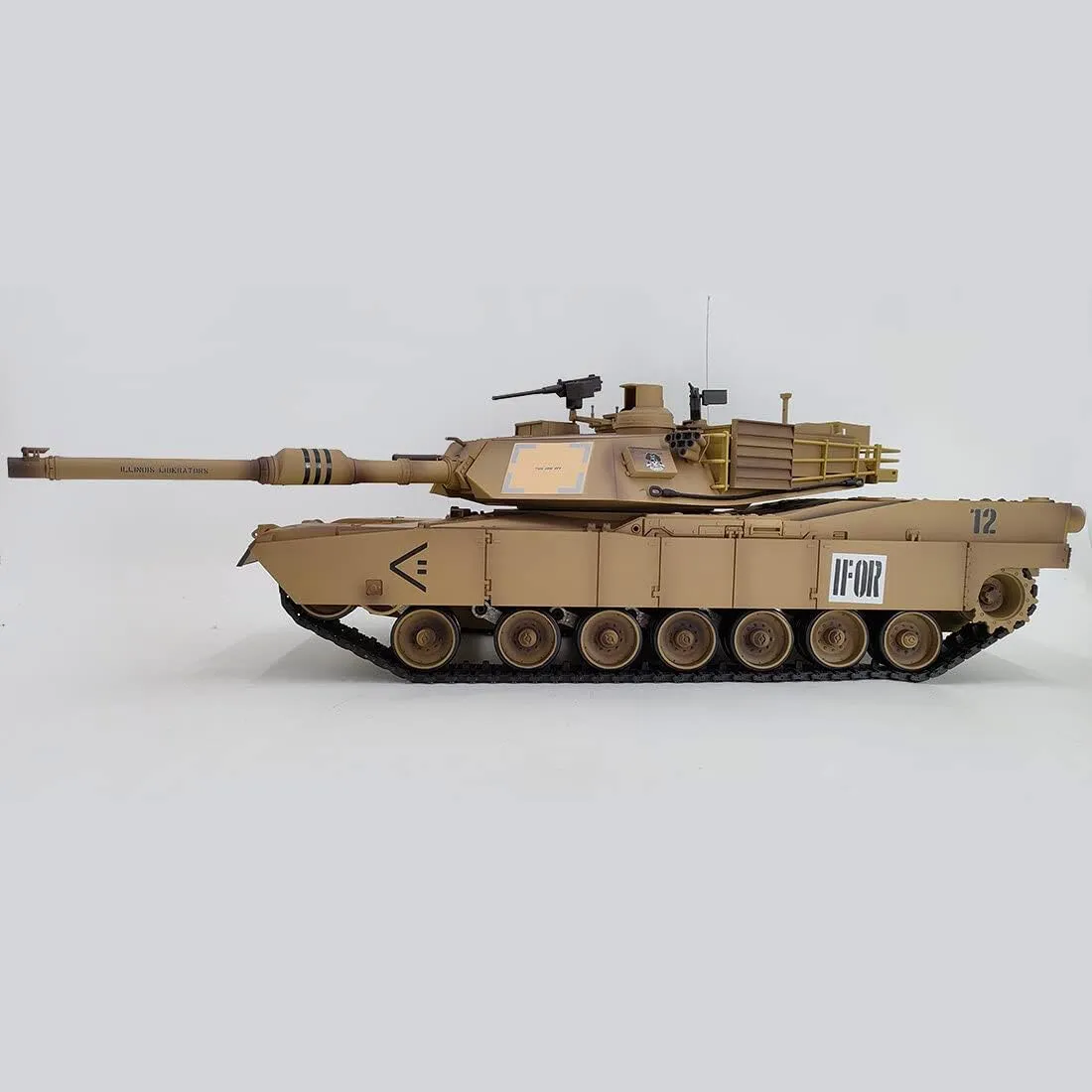 Gift for Military Fan - Upgraded Version 1/16 Scale Military Remote Control Tank for Adults, 2.4GHz US RC Main Battle homeland girder Tank Model with Infrared Control, Sounds & BB Bullet Shooting, Ideal 