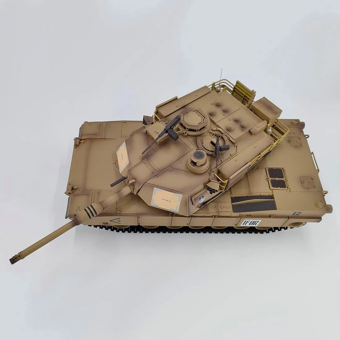 Gift for Military Fan - Upgraded Version 1/16 Scale Military Remote Control Tank for Adults, 2.4GHz US RC Main Battle homeland girder Tank Model with Infrared Control, Sounds & BB Bullet Shooting, Ideal 
