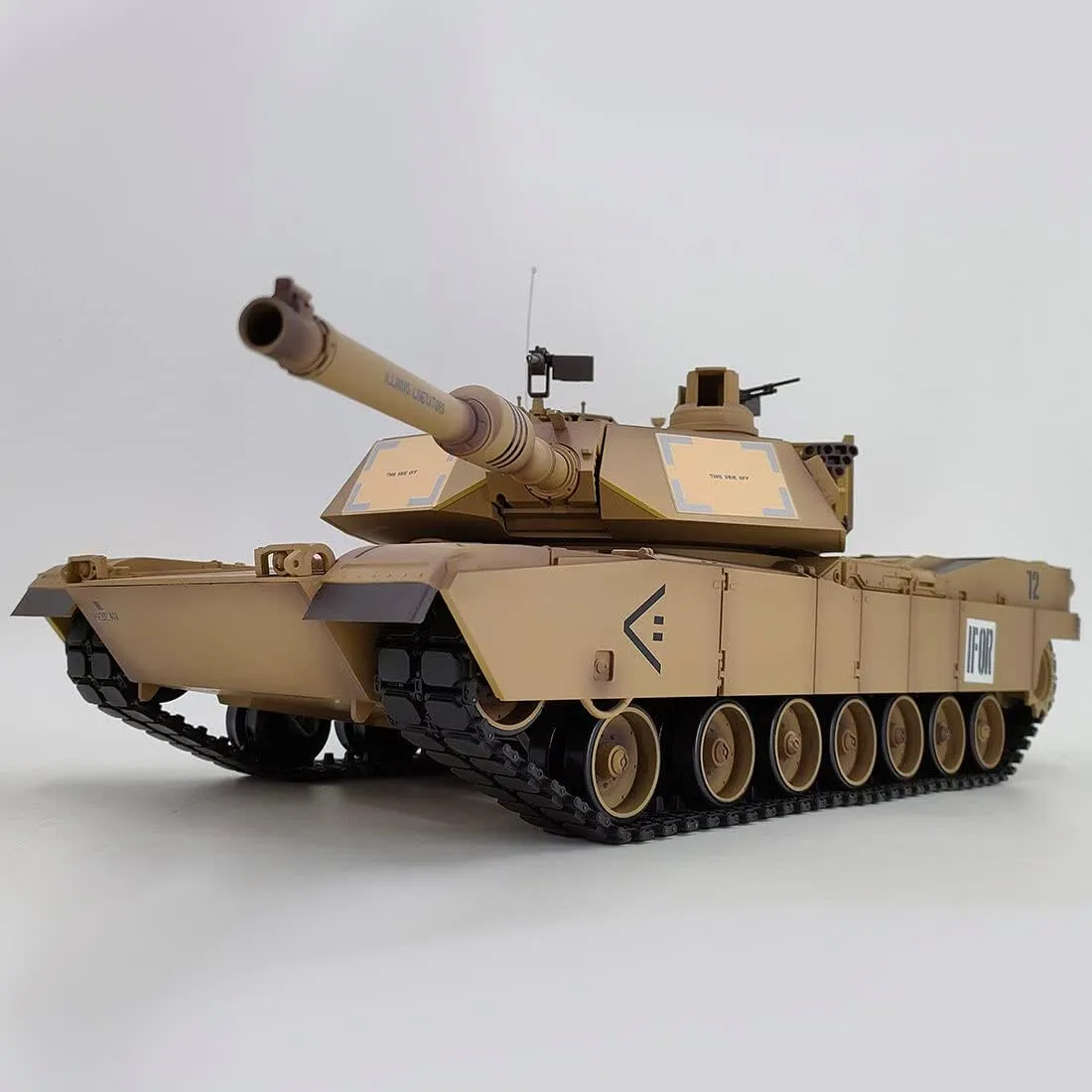 Gift for Military Fan - Upgraded Version 1/16 Scale Military Remote Control Tank for Adults, 2.4GHz US RC Main Battle homeland girder Tank Model with Infrared Control, Sounds & BB Bullet Shooting, Ideal 