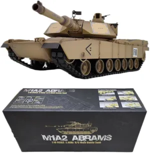 Gift for Military Fan - Upgraded Version 1/16 Scale Military Remote Control Tank for Adults, 2.4GHz US RC Main Battle homeland girder Tank Model with Infrared Control, Sounds & BB Bullet Shooting, Ideal 