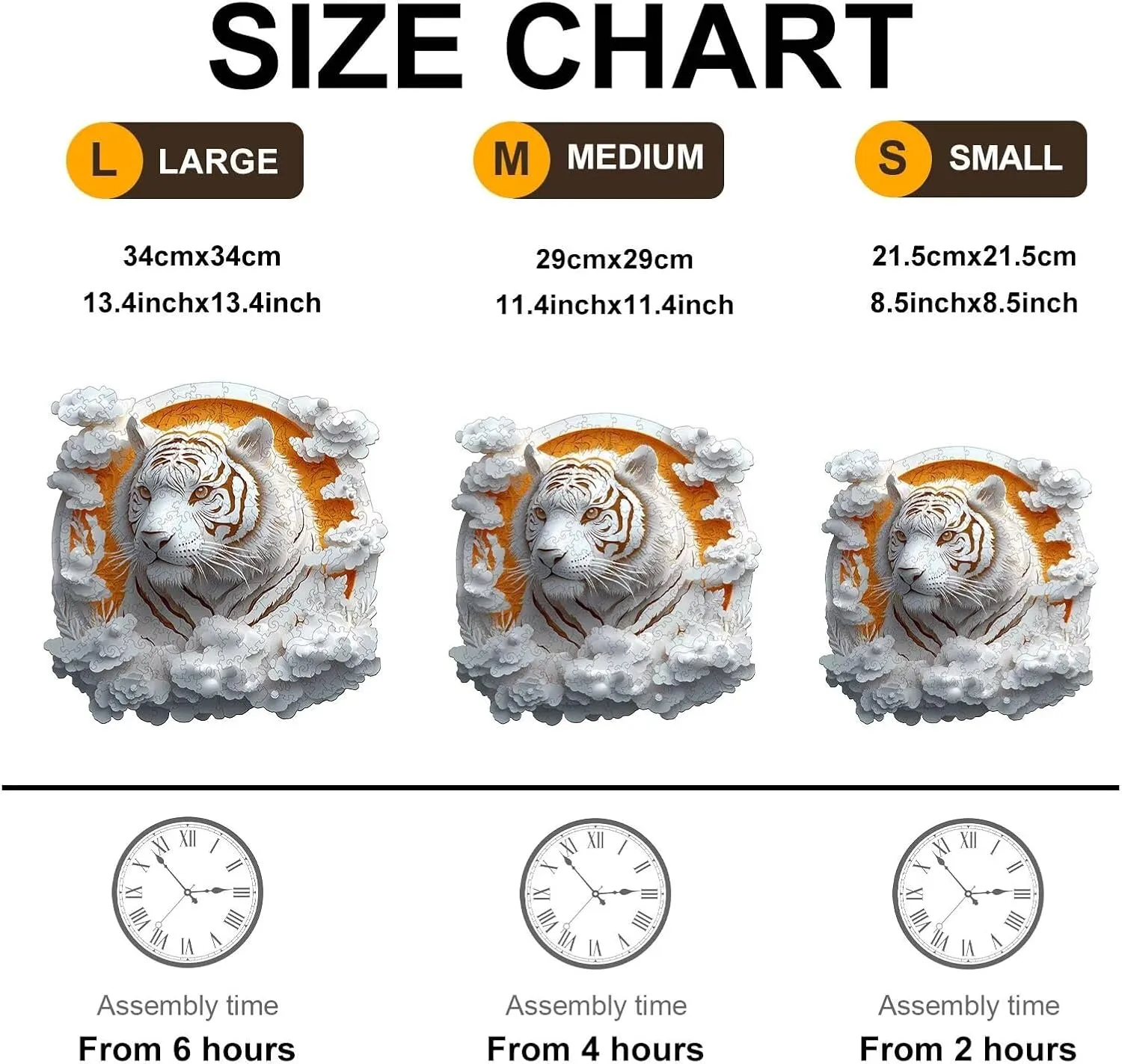 Gifts for Adults$ 13.4x13.4in Wooden Puzzles Adults$ 3D Paper Tiger Wooden Puzzles 300 Pieces$ embryo Washington hurricane tune overexploitation Unique Animal Shaped Wood Challenging Jigsaw Puzzles 