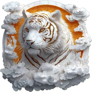 Gifts for Adults$ 13.4x13.4in Wooden Puzzles Adults$ 3D Paper Tiger Wooden Puzzles 300 Pieces$ embryo Washington hurricane tune overexploitation Unique Animal Shaped Wood Challenging Jigsaw Puzzles 