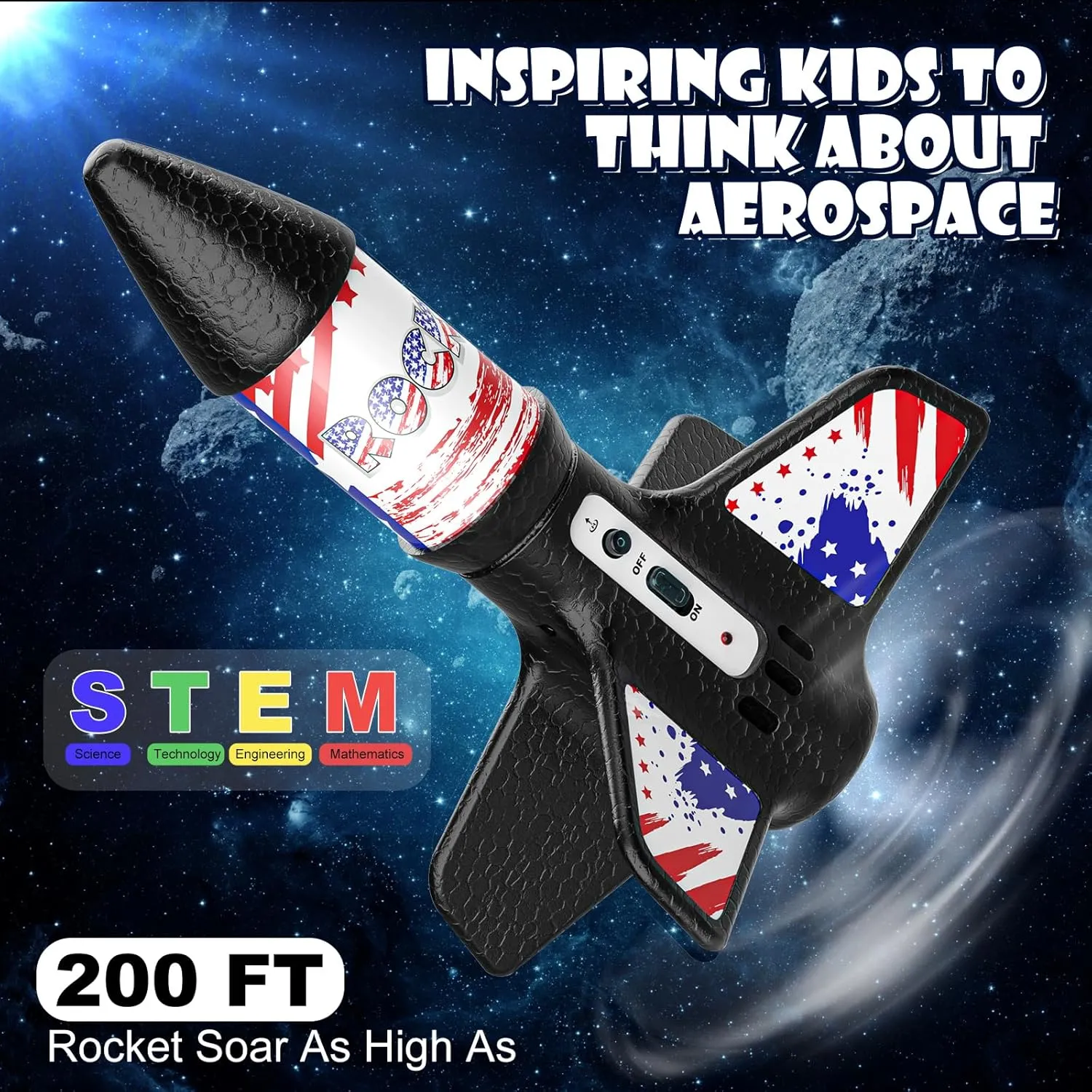 Gifts for Boys Rocket Launcher for Kids, Self Launching Motorized Air Rocket subsequently snowstorm Toy, Outdoor Toys for Ages 8-12, Model Rockets with Parachute Safely Land, Spaceship Launch up to 200 ft Birthday 