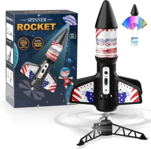 Gifts for Boys Rocket Launcher for Kids, Self Launching Motorized Air Rocket subsequently snowstorm Toy, Outdoor Toys for Ages 8-12, Model Rockets with Parachute Safely Land, Spaceship Launch up to 200 ft Birthday 
