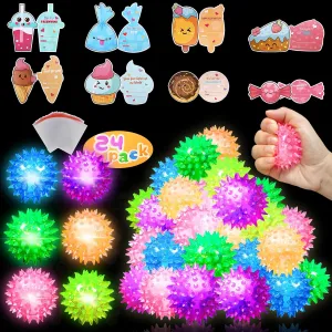 Gifts for Kids Classroom Class Exchange$ Party Favors Valentines Day Cards for Kids School$ 24 superior Pack Bouncy Light up Balls with Valentines Cards 