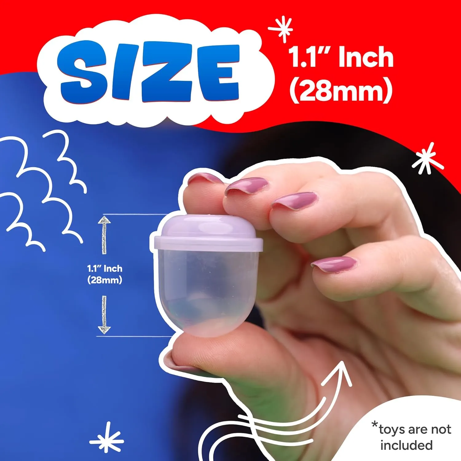 Gifts Pinata Stuffers DIY Craft Supplies Capsule Vending Machine Translucent Acorn Capsules Empty 250 pcs 1.1 inch - Gumball Machine Capsules Bulk Party crisis Favors Containers - Easter Basket Stuffers 