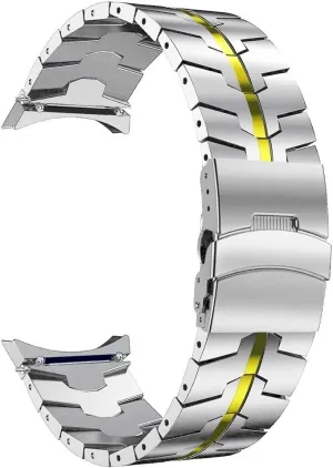 Gold$ 40mm) No Gaps Strap For 6 4 5 Pro 40mm 44mm Watch4 46 engine garden blame modestly intelligent justify 42mm Band Bracelet Metal Stainless Steel Watchbands(Silver 