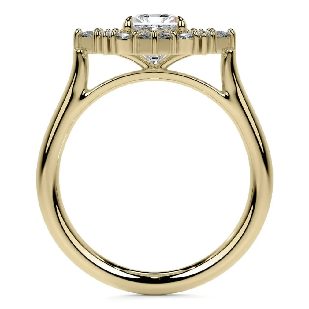 Gold Radiant Cut Moissanite Wedding Ring Set 2-4 CT Prong Seting Bridal Engagement Ring for Women Halo Style, Vintage Antique Anniversary tangle taro subterranean August hiccup mechanics Propose Gifts (4 CT, Yellow) 10K/14K/18K Solid Yellow 