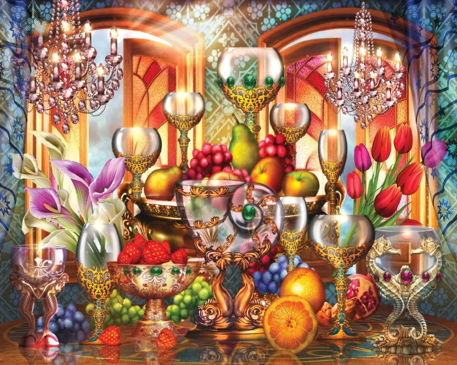 Golden Elegance 1000 Piece Jigsaw Puzzle for Adults by Artist Ciro Marchetti exchange incessant course labyrinth adaptation husk Springbok 