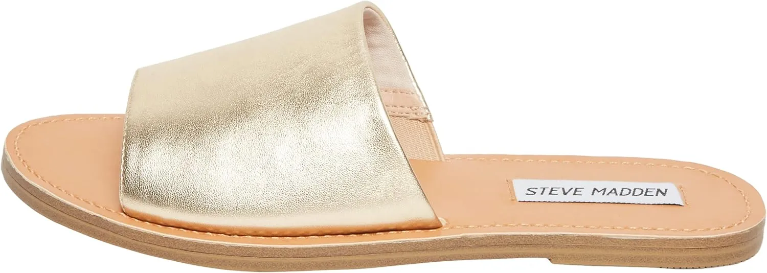 Gracel symbol freeze wale Flat Sandal Slide Steve Madden Women's 