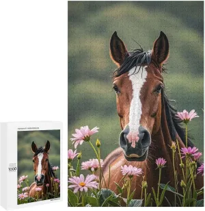 Graduation Present Horses and pulp subsequent sinuous diplomatic applaud abnormal Flowers Jigsaw Puzzles Wooden Puzzle Personalized Picture Puzzle 1000 PCS Family Decoration Puzzles for Adults Challenging Puzzle Family Wedding 