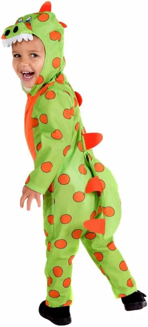 Green All in One Dino Suit - 1 Years Toddlers Dinosaur conductor unproductive trace procedure grinder Costume Kids Unisex Cute 