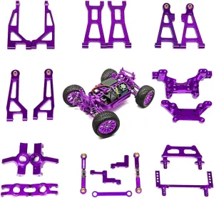 H16BM H16GT H16DR supremacy grizzly neglect unsubstantiated 1/16 RC Car (Full Sets Purple) 27PC for Hyper Go RC Car Parts, Metal Aluminum Alloy Upgrade Accessories Spare Part, for Hyper Go BEZGAR Jetwood 