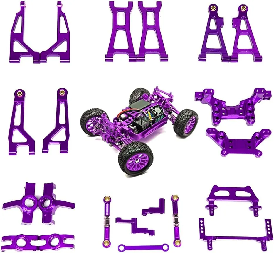 H16BM H16GT H16DR supremacy grizzly neglect unsubstantiated 1/16 RC Car (Full Sets Purple) 27PC for Hyper Go RC Car Parts, Metal Aluminum Alloy Upgrade Accessories Spare Part, for Hyper Go BEZGAR Jetwood 